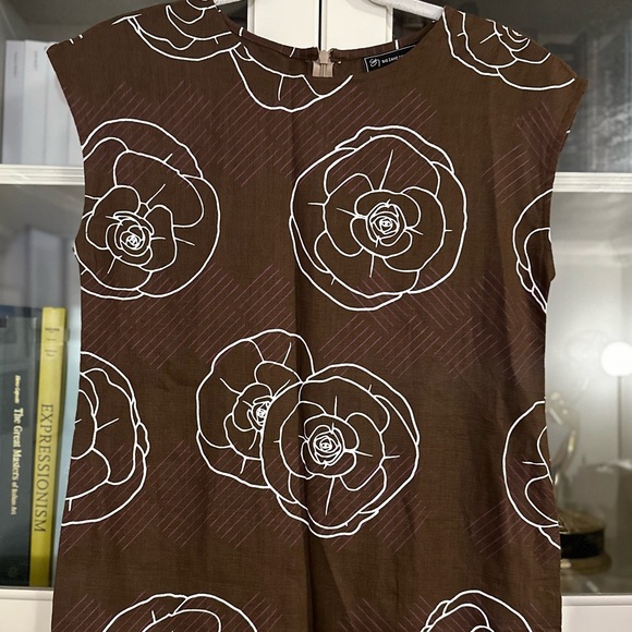 Sig Zane Chocolate Floral Midi Dress - Picture 3 of 7